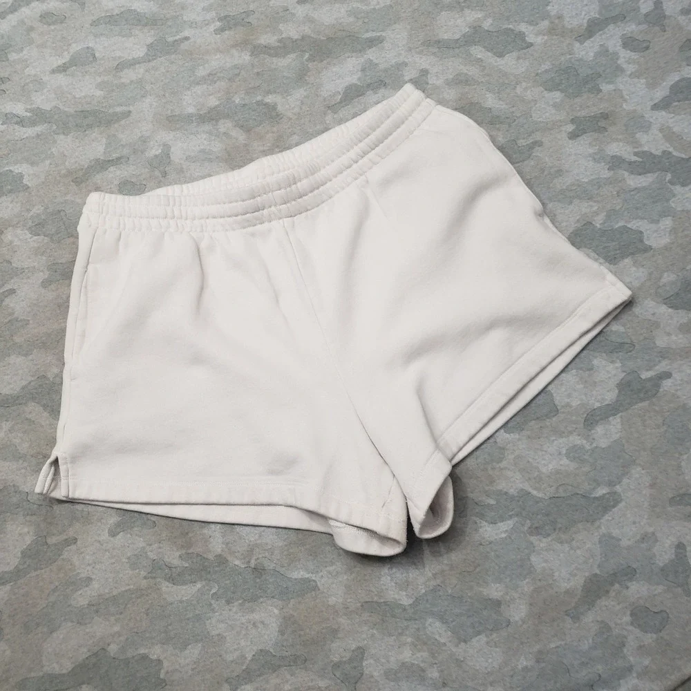 Abercrombie & Fitch Sweat Shorts Womens XL Beige Drawstring Casual